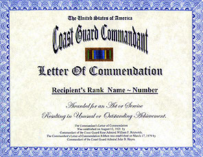 uscg achievement medal template