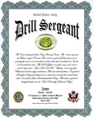 drill sergeant badge