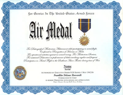 Air Medal > Air Force's Personnel Center > Display