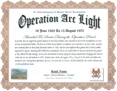 Operation Arc Light Display Recognition